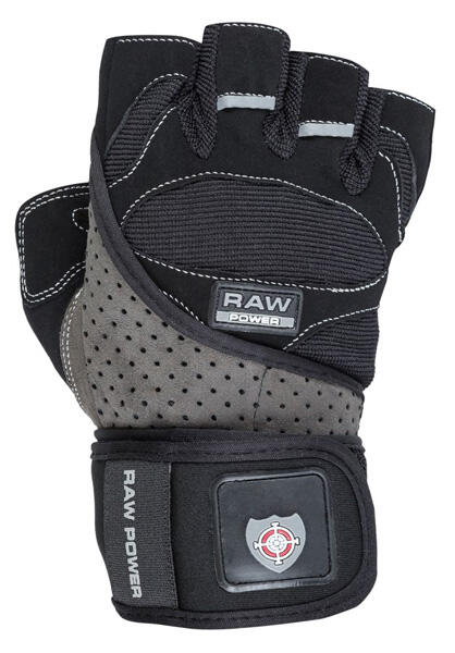 Rękawice fitness Power System  Fitness Rukavice Raw Power Černošedé L