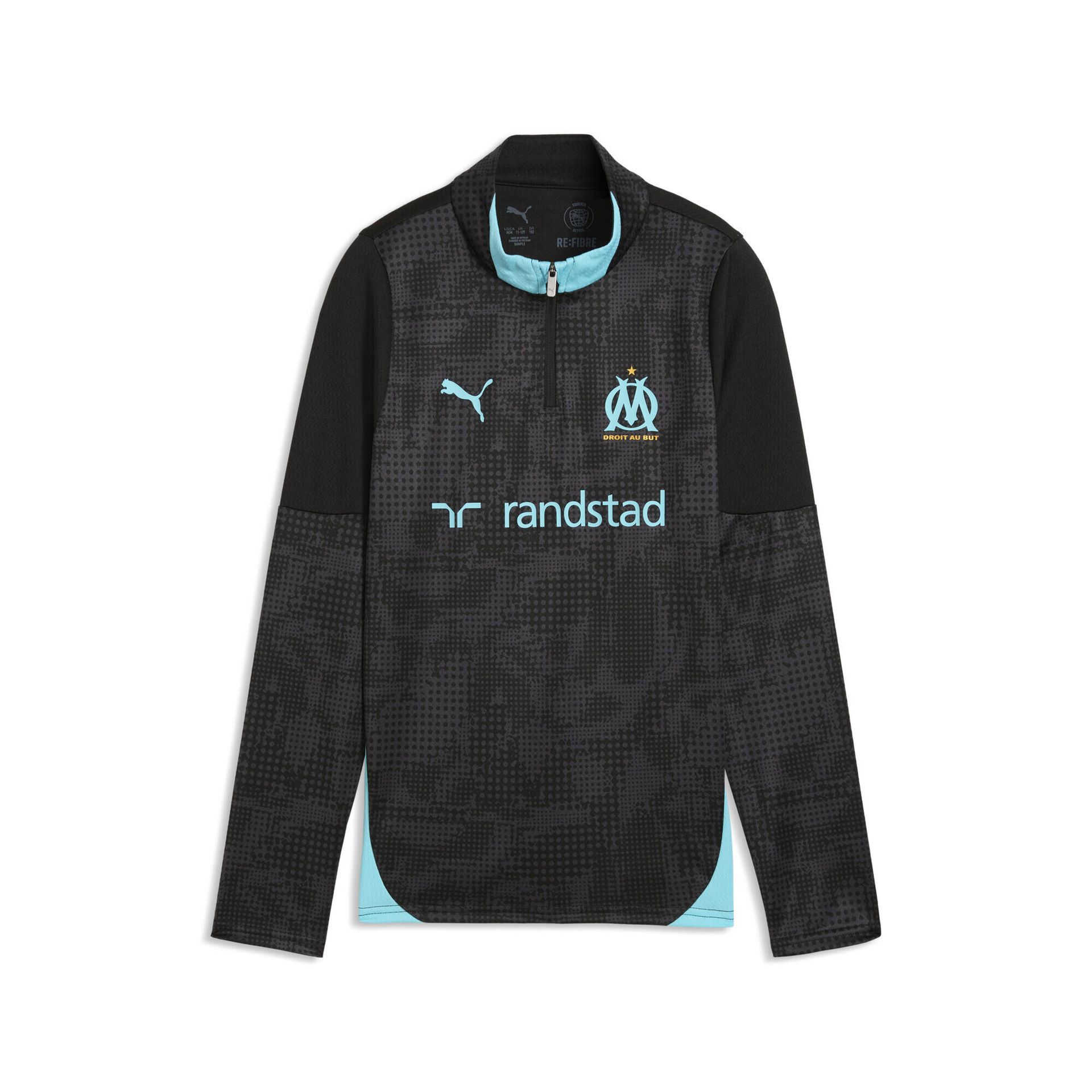 Młodzieżowa bluza treningowa Olympique Marsylia z zamkiem 1/4 PUMA