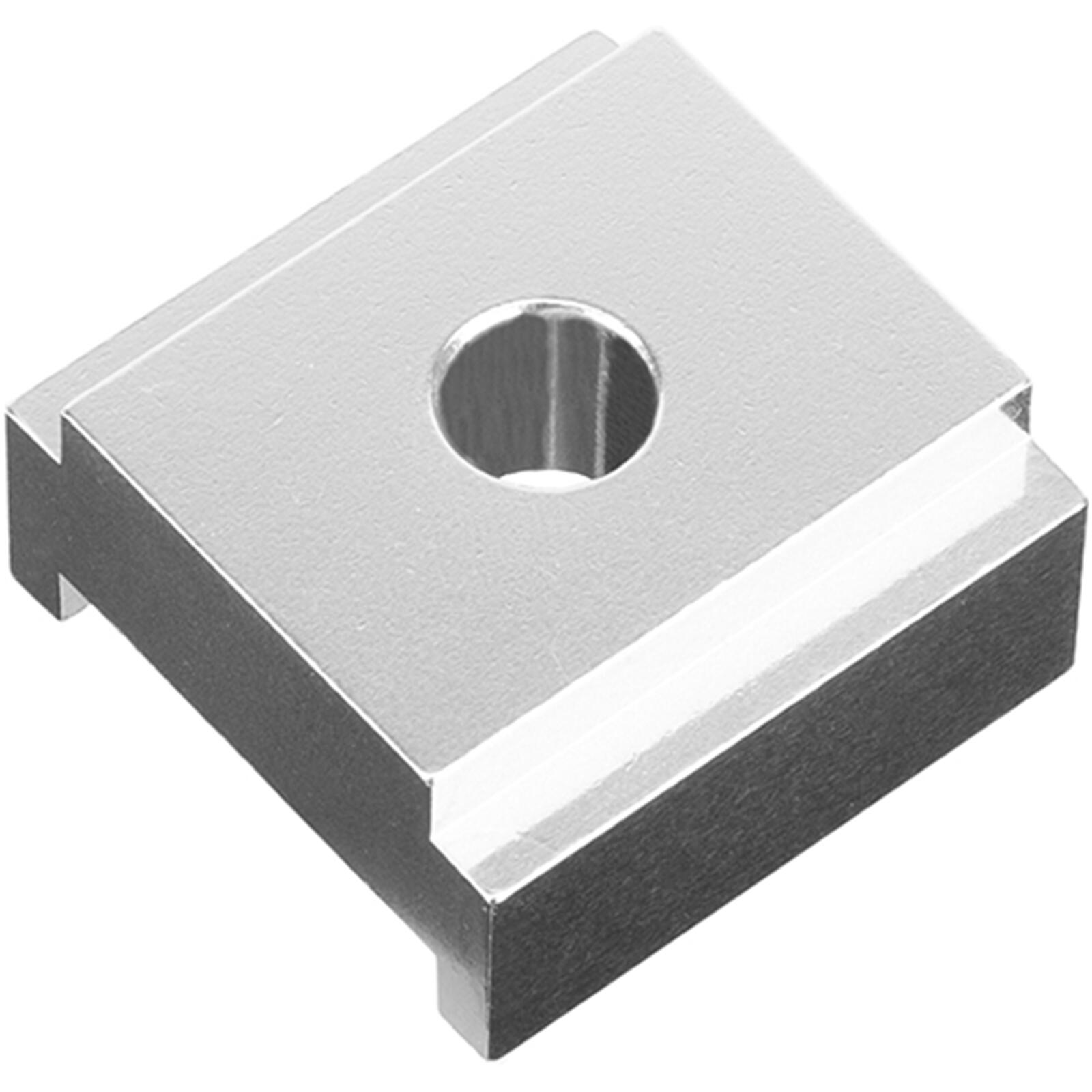 Płyta przedłużająca Ergotec do podpórki środkowej z śrubą, aluminium, srebrna