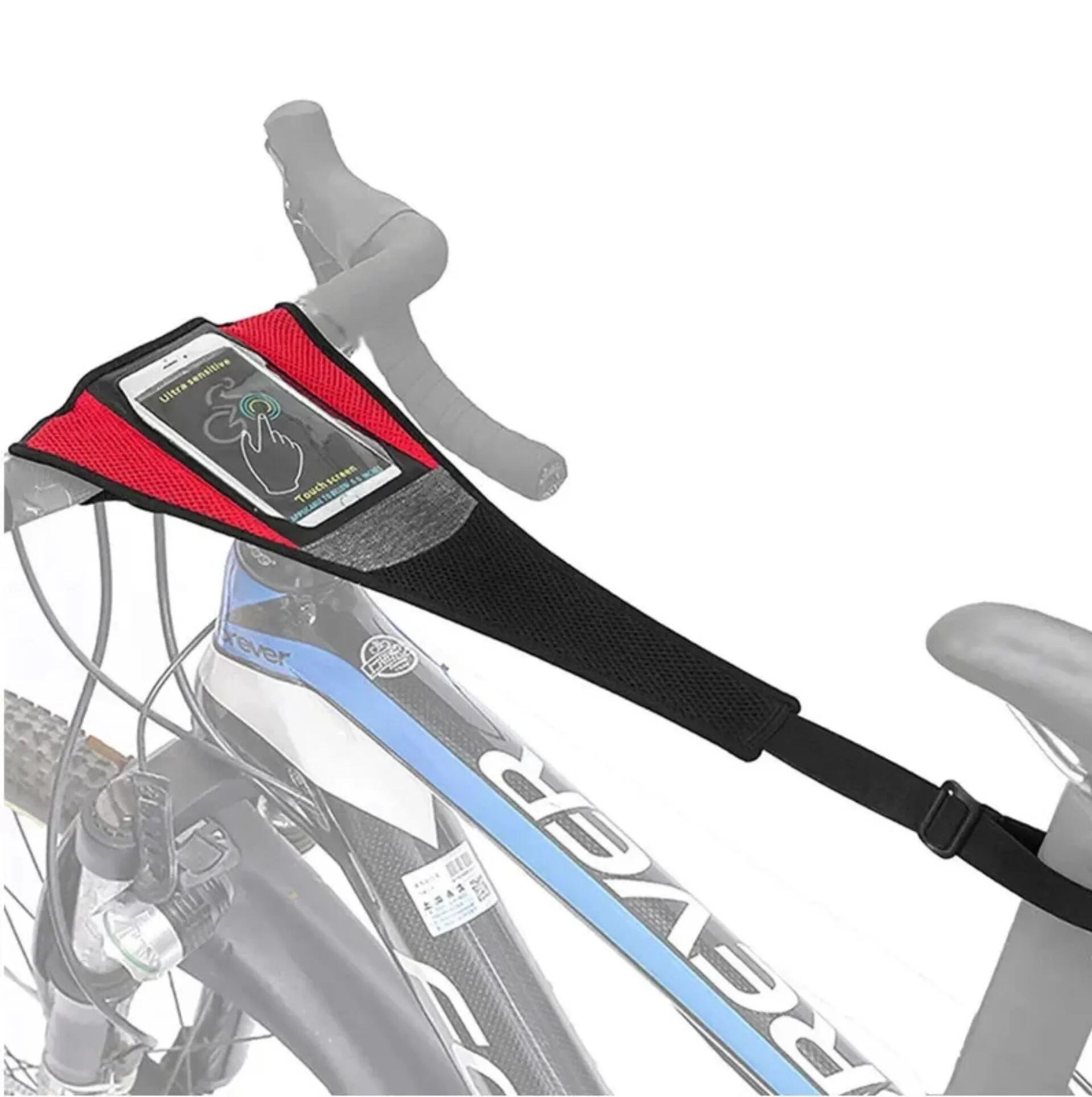 Capa anti-suor bicicleta com bolsa de telemóvel integrada – Treinador