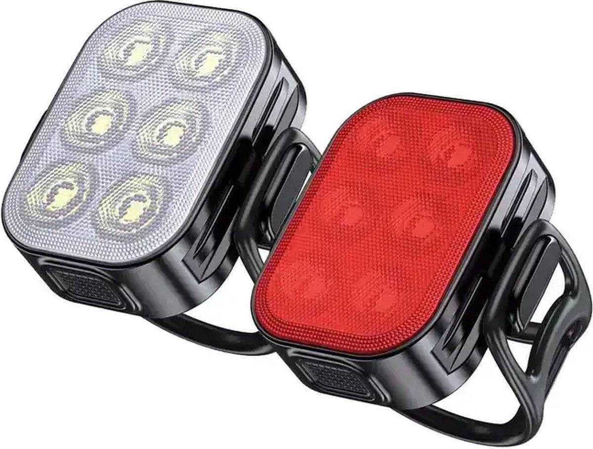 Zestaw oświetlenia rowerowego LED 200 i 50 lumenów Światło przednie i tylne