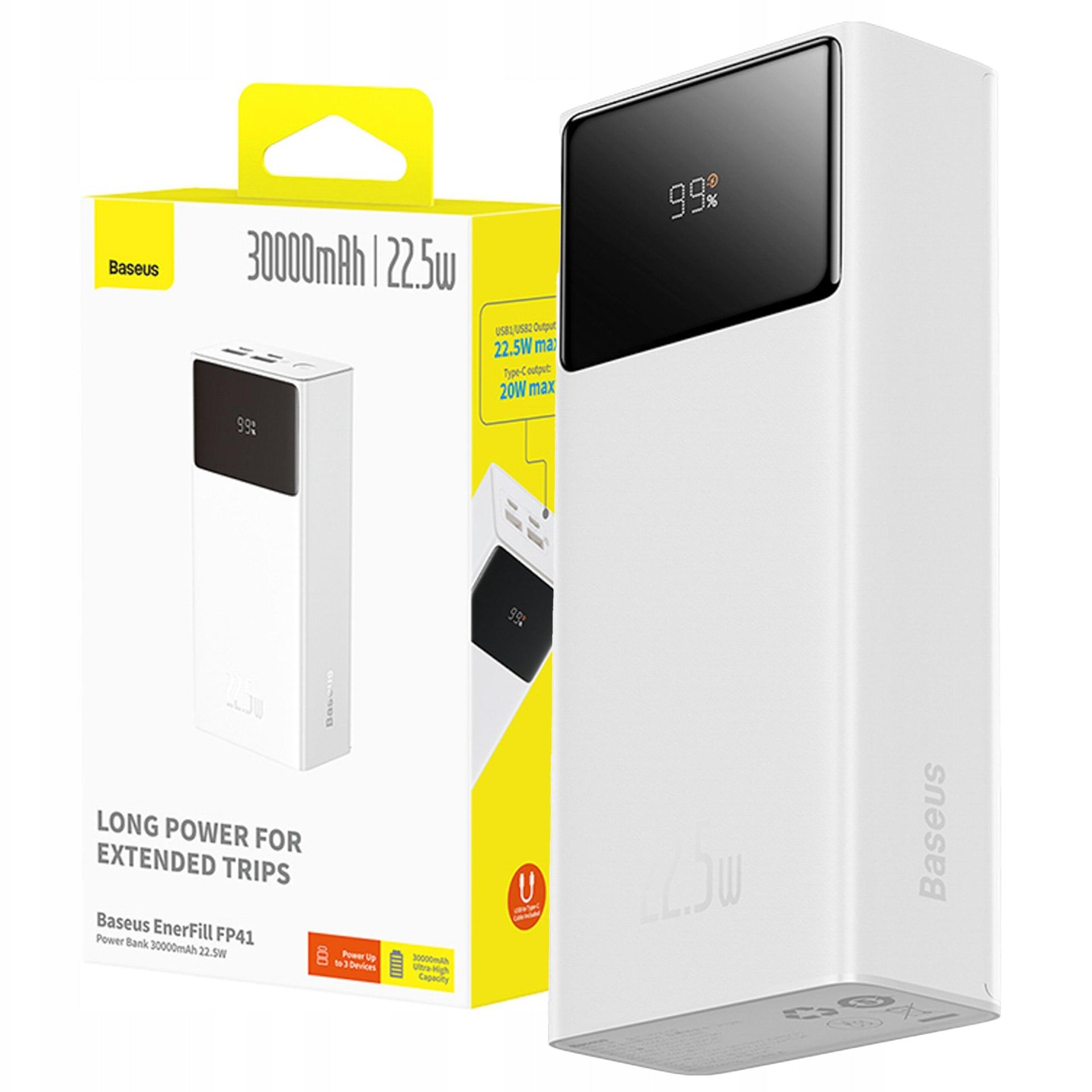 Baseus EnerFill FP41 30000mAh 22.5W Biały