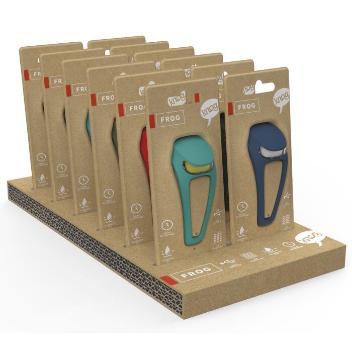 Oświetlenie rowerowe USB Knog Frog affichage (6 à l'avant + 6 à l'arrière) (x6)