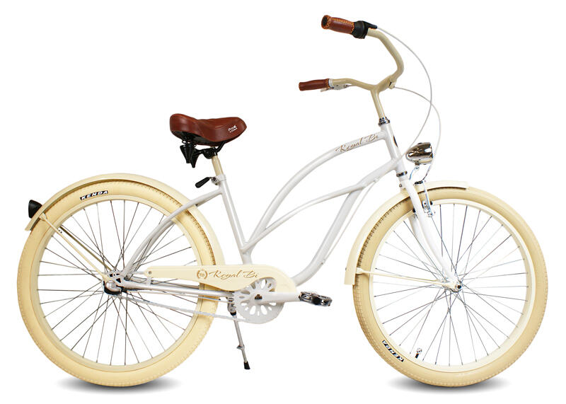 Rower miejski damski Cruiser 28 CARAMEL MILK biały kremowy