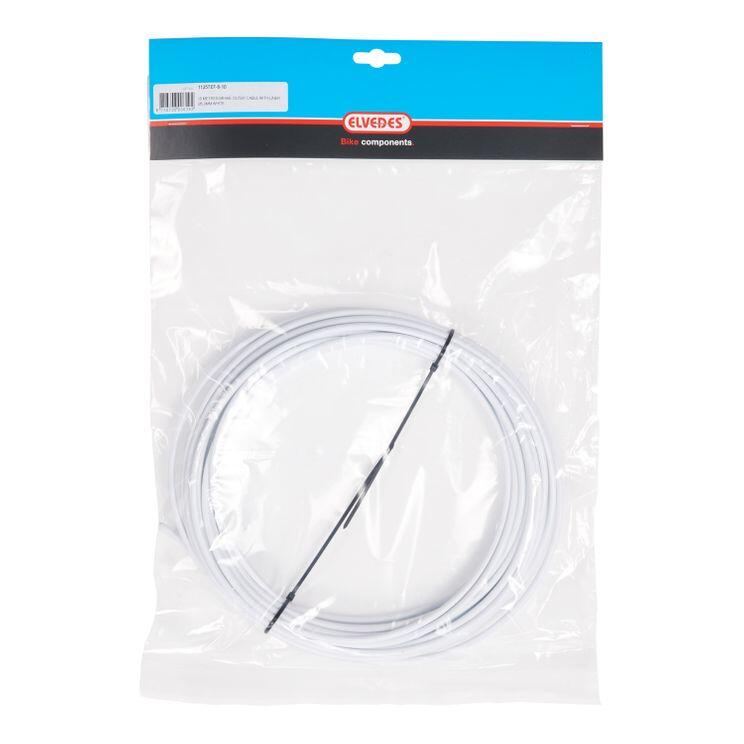 Osłona linki hamulcowej Elvedes 10 m x 4,9 mm biała