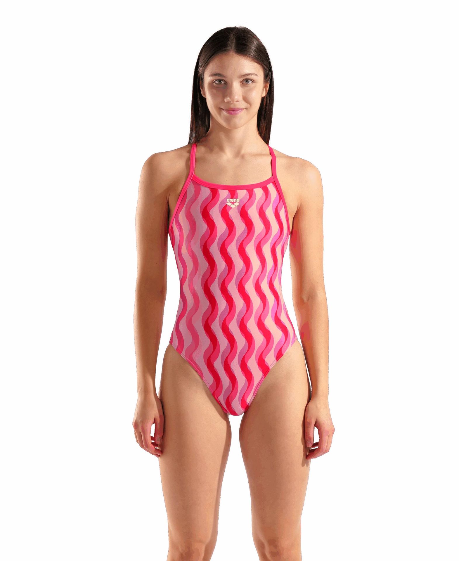 Arena Badpak Ripple Print Roze
