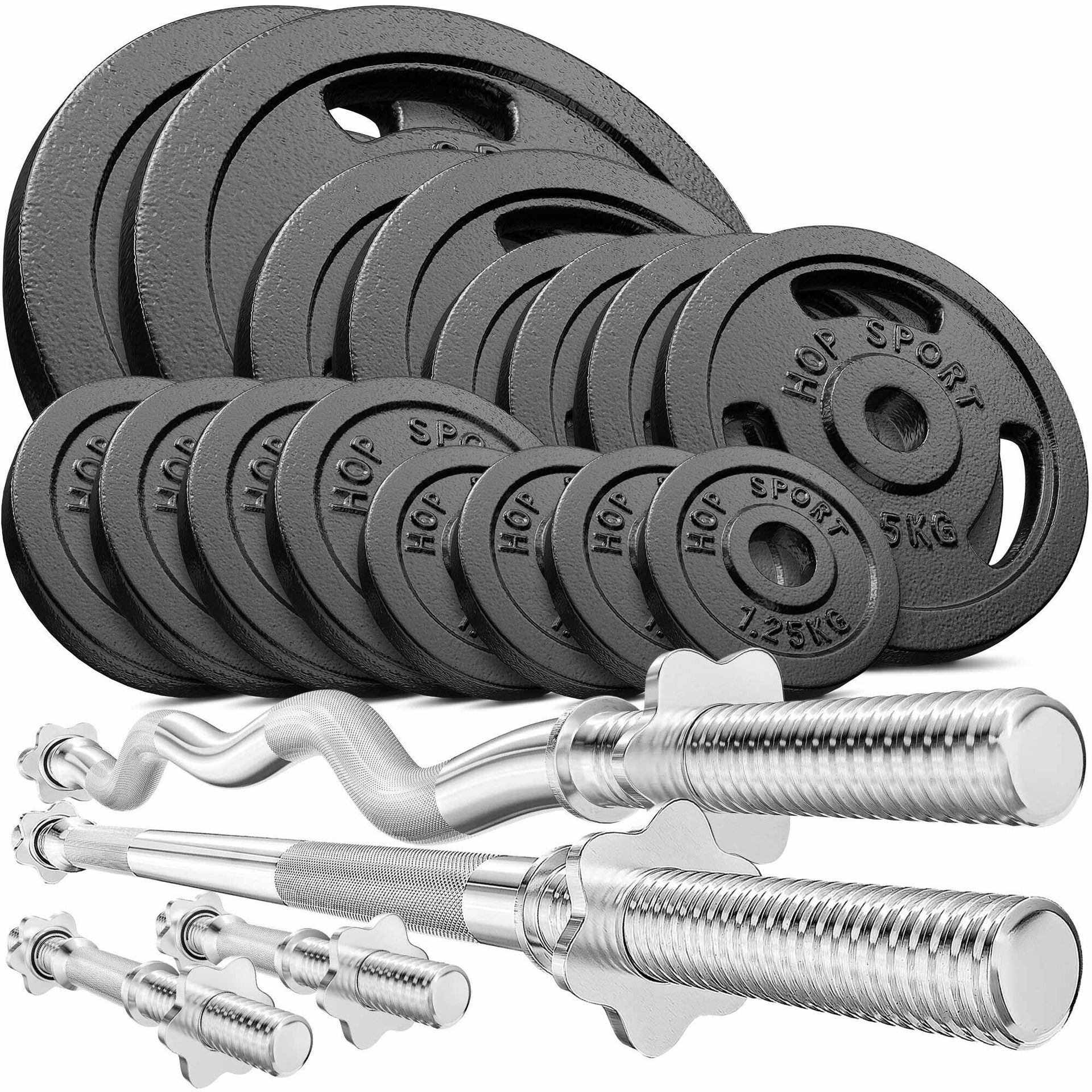 Hop-Sport Zestaw obciążeń Strong 129 kg