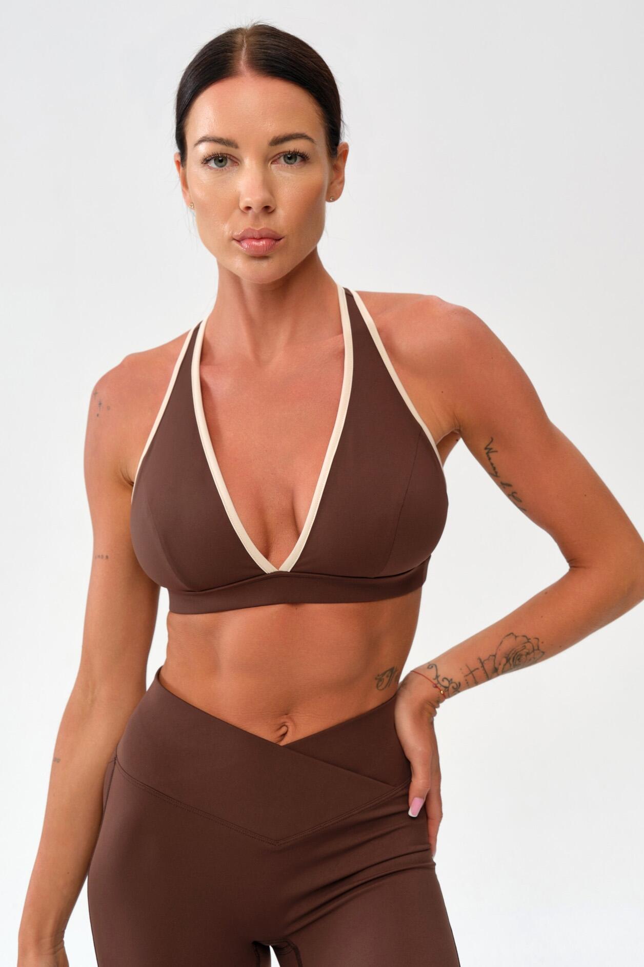 Stanik sportowy fitness Rough Radical Mocha Active Sports Bra