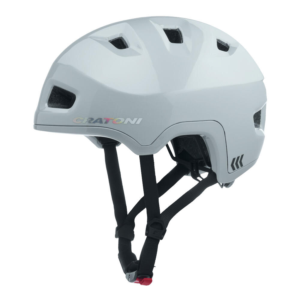 City - Kask rowerowy C-Root silverfrost błyszczący