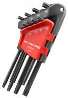 FACOM klucz z uchwytem komplet, Torx, długie, 8-częściowy, w składany uchwyt, 1 sztuki, 89. jp8al