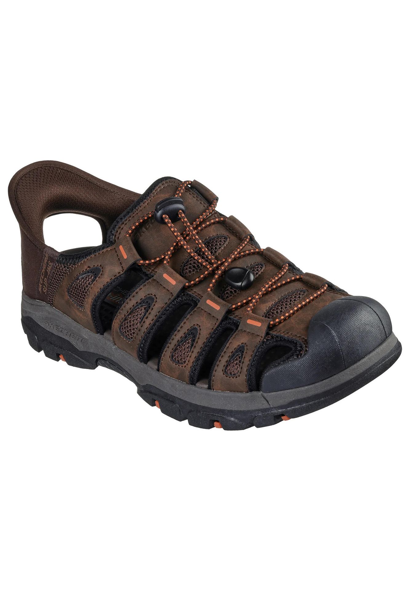 Sandały SKECHERS SLIP - INS TRESMEN NORVICK Brązowy