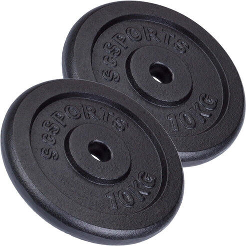 ScSPORTS zestaw odważników do hantli 20kg, 2x 10 kg z gwintem 30/31 10000084
