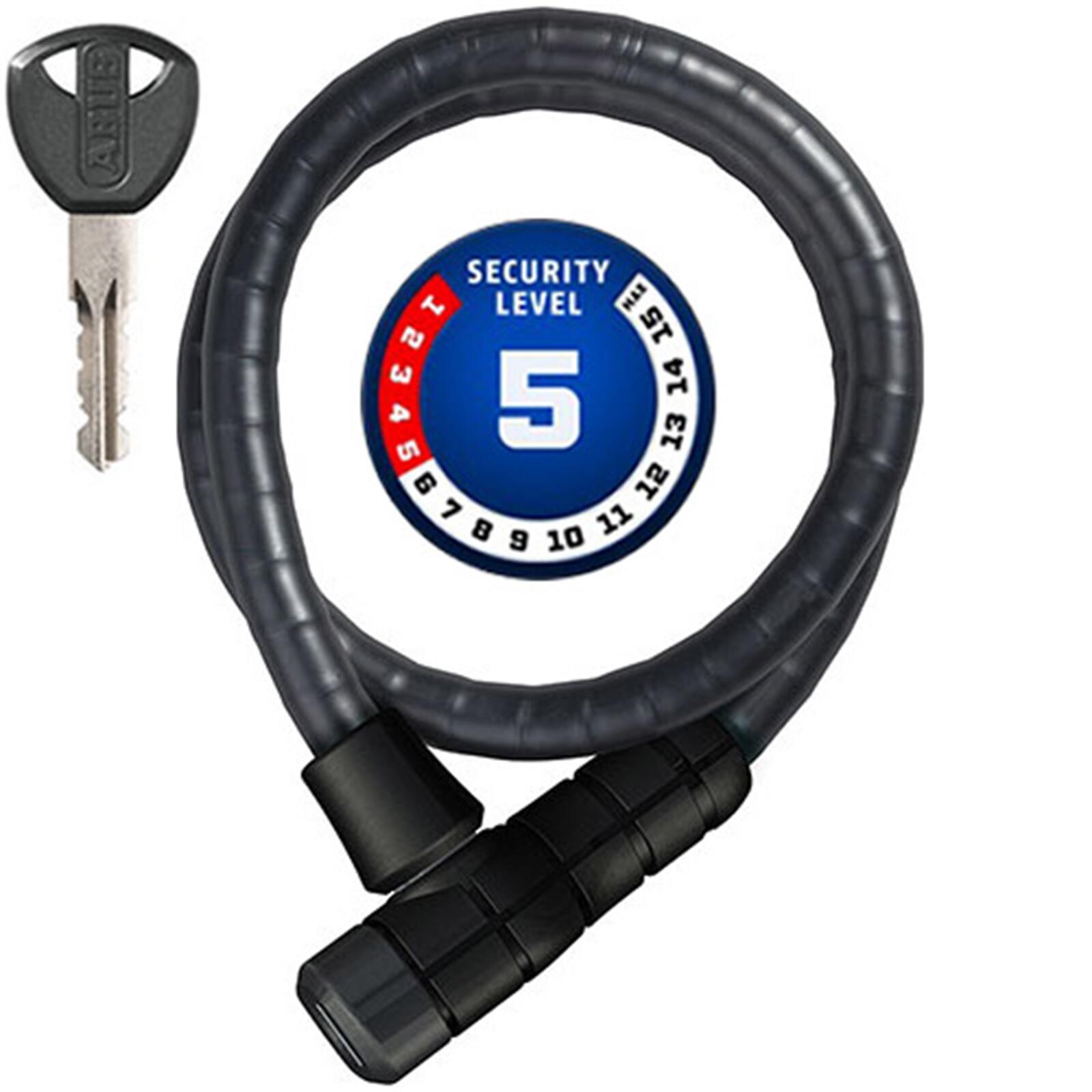 Abus zapięcie rowerowe 6615 K/85/15 BK, Black, One Size, 13410 4 13410-4