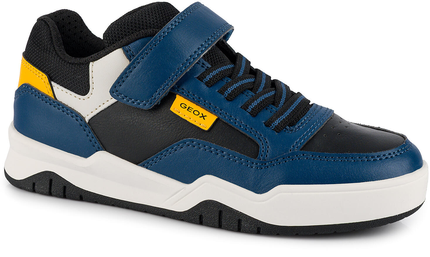 Buty dziecięce sportowe sneakersy dla chłopca ekoskóra na rzep respira GEOX PERT