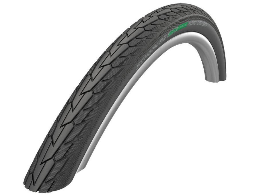 Odblaskowa opona twarda Schwalbe Road Cruiser K-Guard Green Compound HS484 Twins