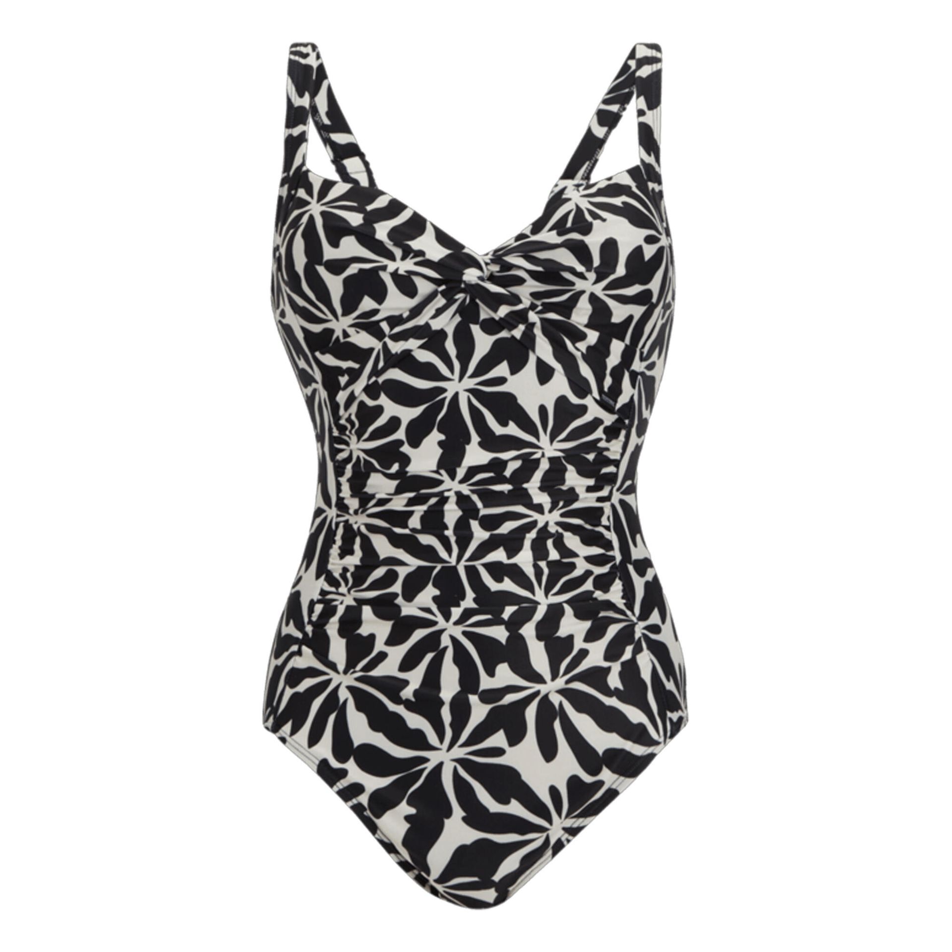 Damski Jednoczęściowy Kostium Kąpielowy Sakari Abstract Floral Tummy Control