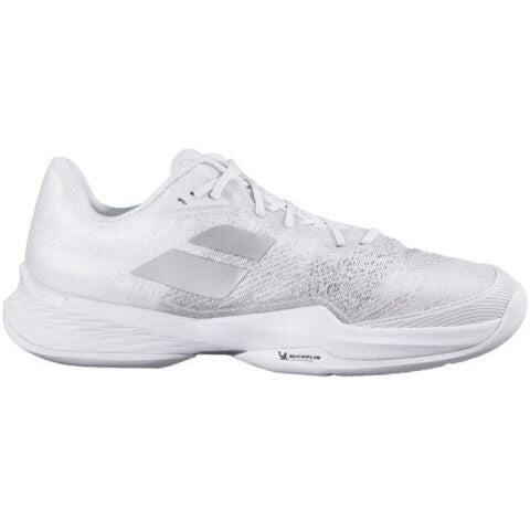 Buty do tenisa męskie Babolat 21 Jet Mach 3 AC white/silver