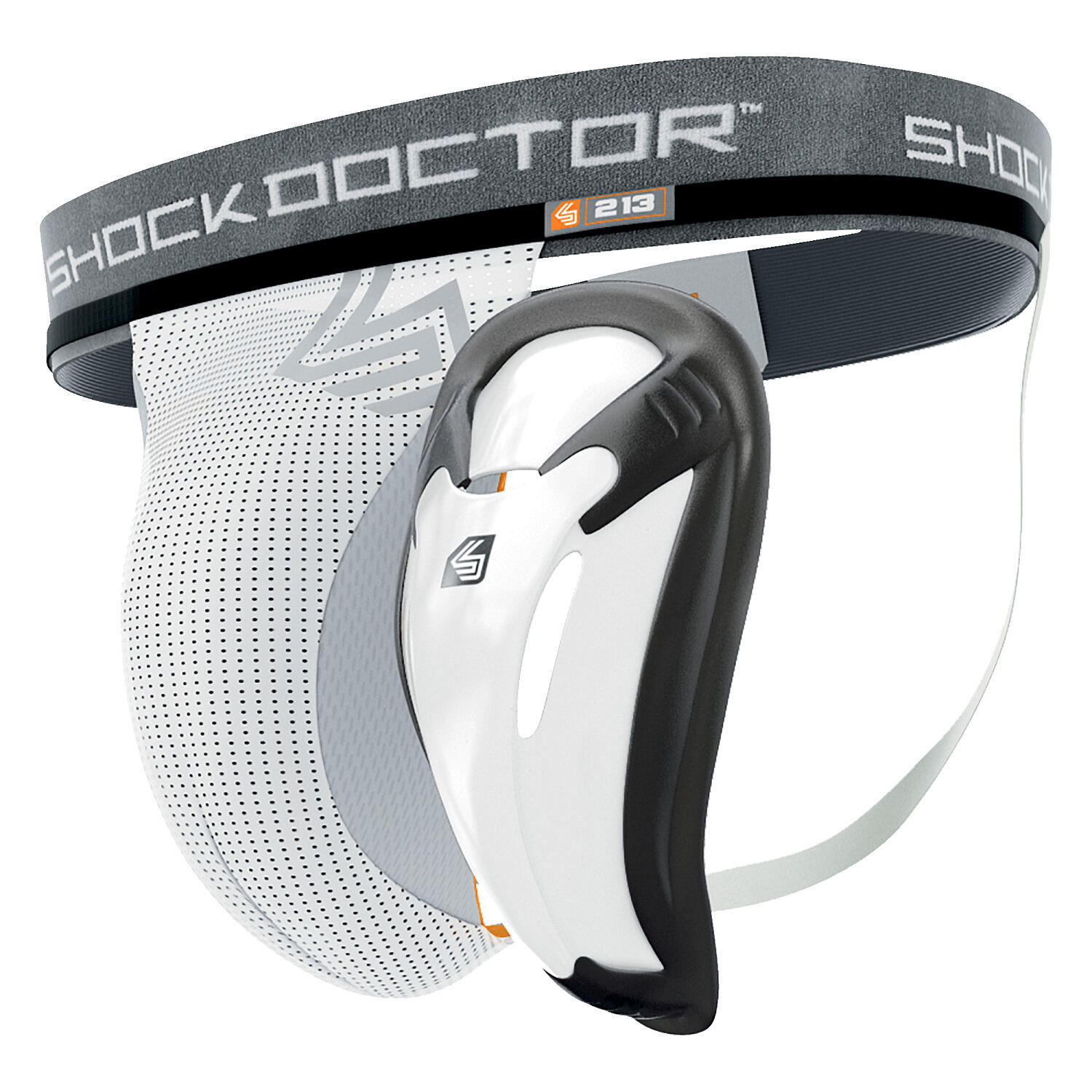 Shock Doctor Shockdoctor Suspensorium Męskie, Z Ochraniaczem Bioflex Cup, Biały, M (213-WH-M)