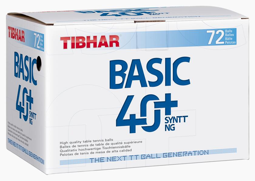 Piłeczka do tenisa stołowego Tibhar Basic 40+ SYNTT NG (x72)