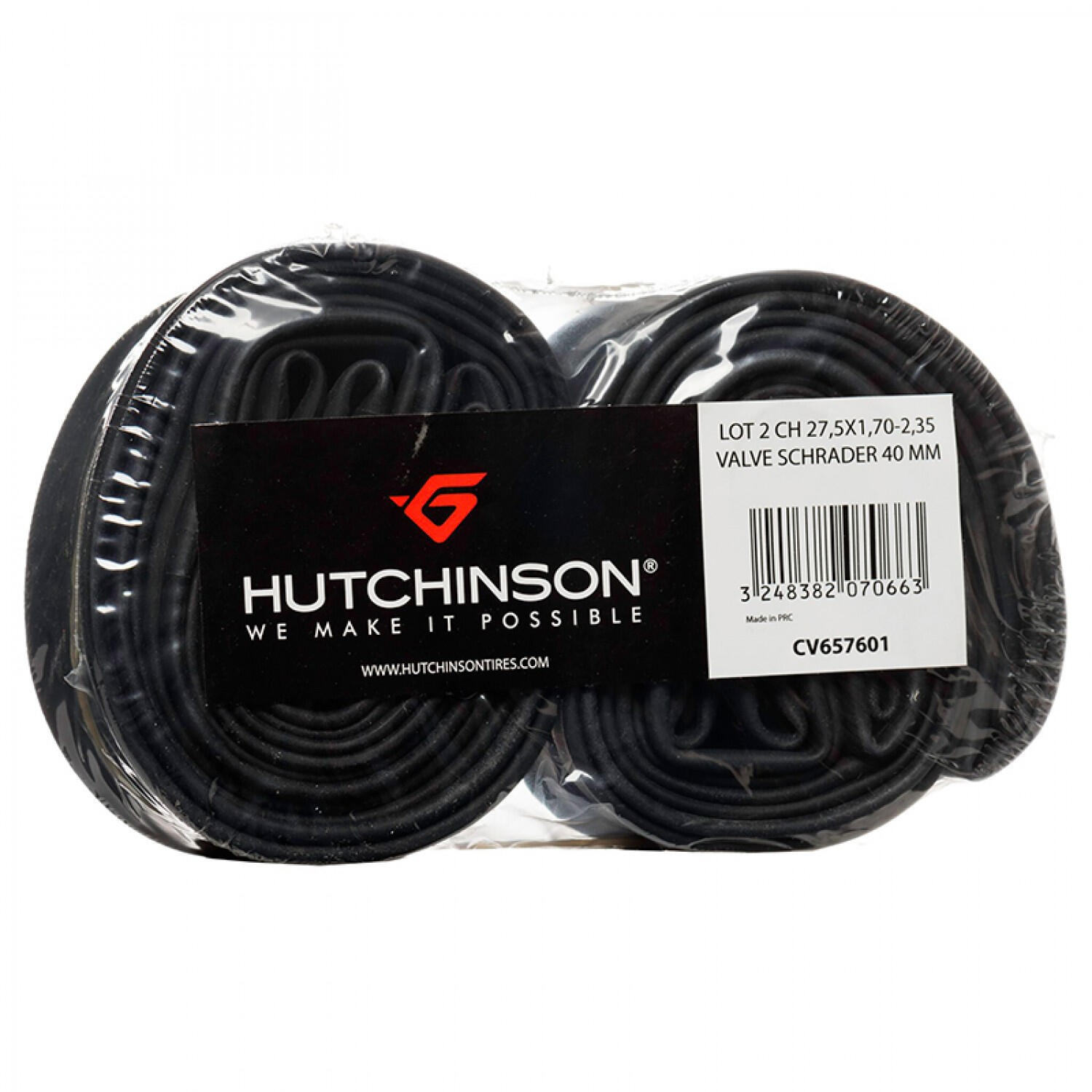 Blister z 2 rurkami zaworu Schradera Hutchinson 27,5x1,70-2,35 40mm