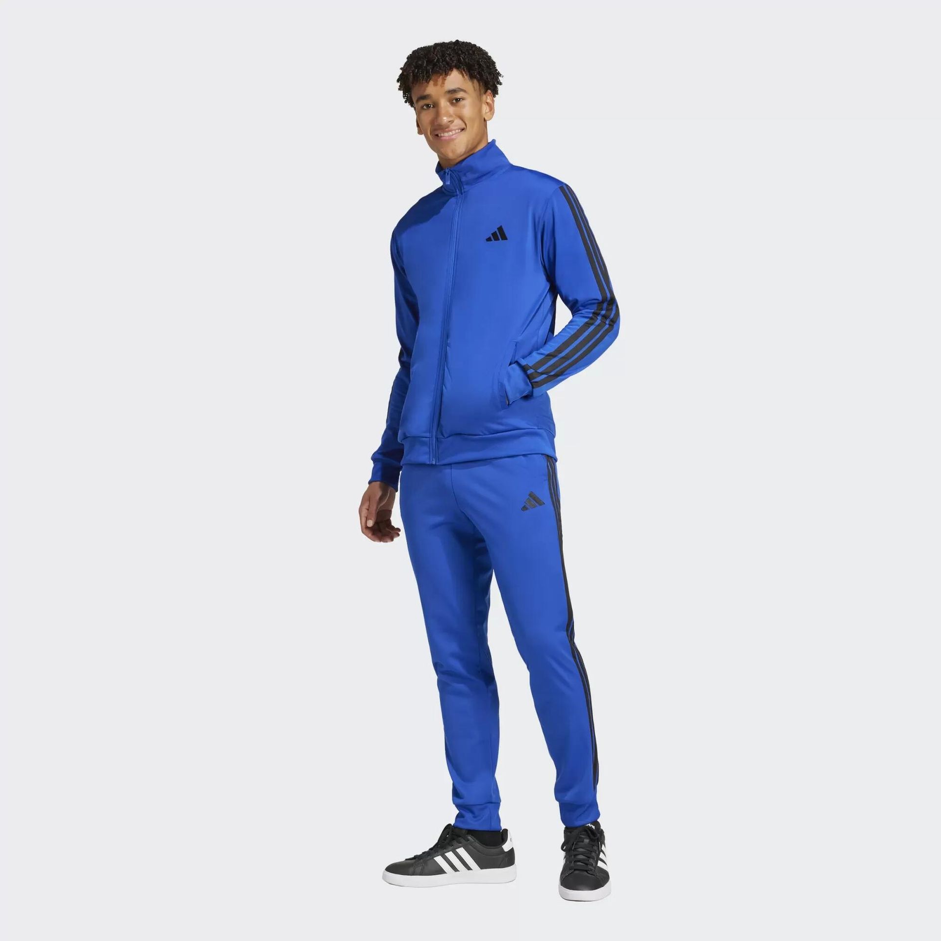 Dres Sportswear Basic 3-Stripes Tricot Rozmiar S Niebieski - JI8857