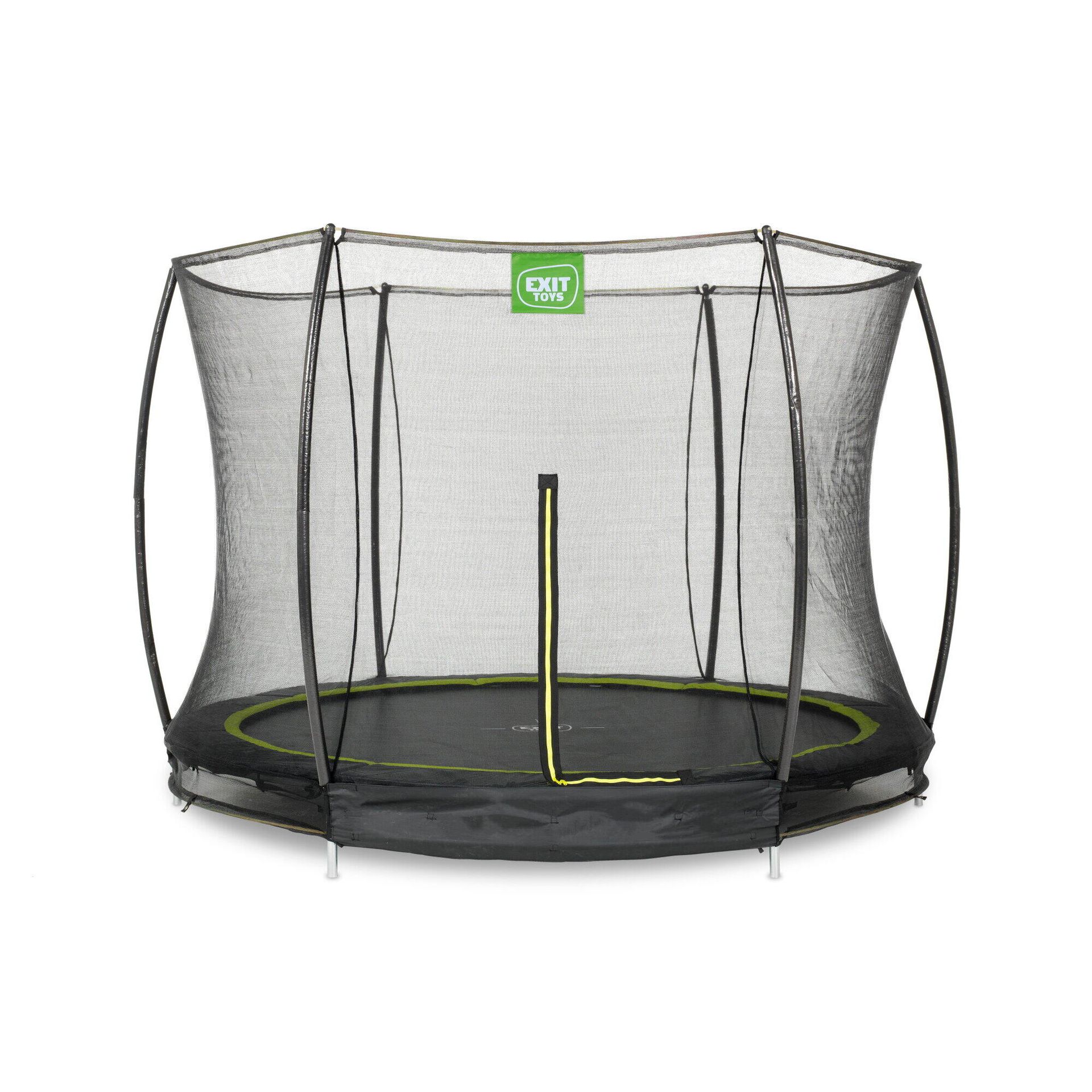 Exit Trampolina naziemna Silhouette ø244cm z siatką zabezpieczającą czarna