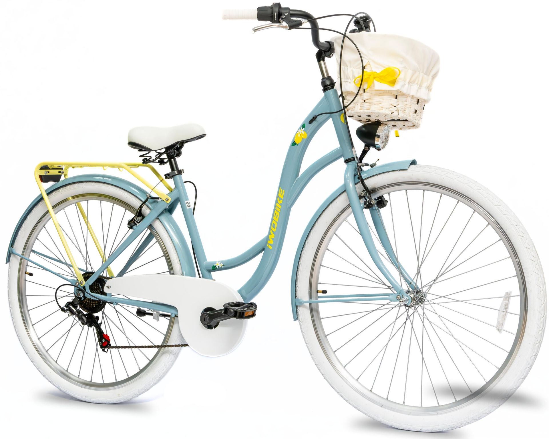 Rower Miejski Damski IwoBike Limoncello 28”