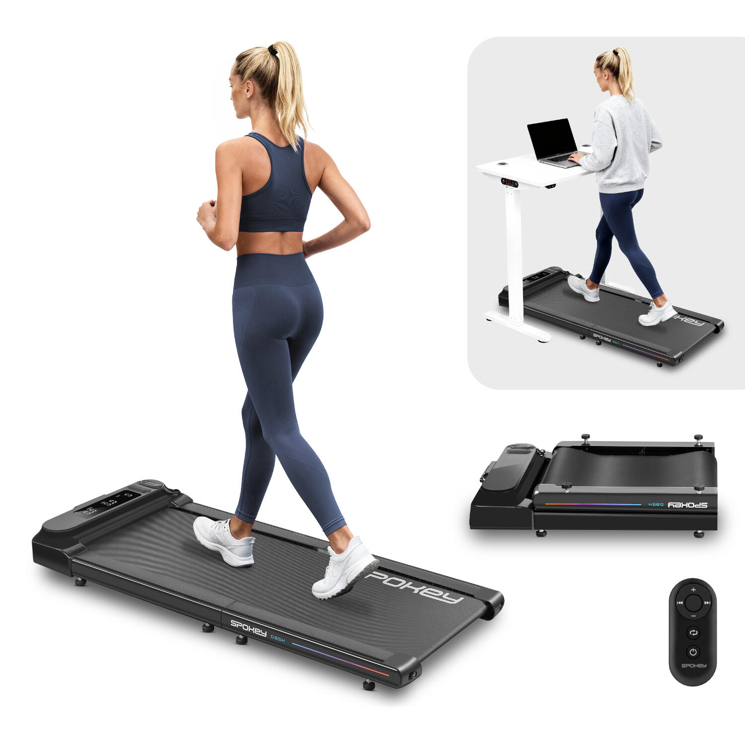 Bieżnia elektryczna walking pad składana Spokey DASH