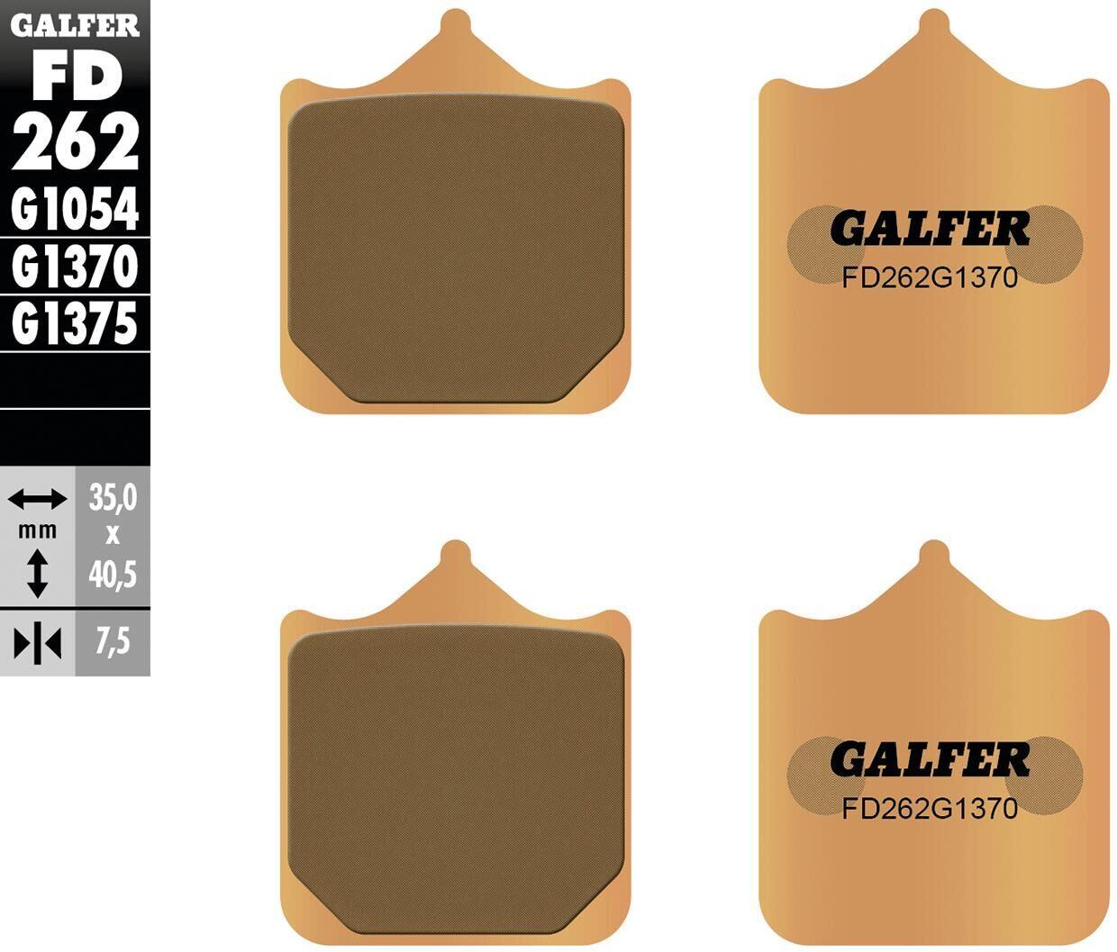 GALFER FD262 (G1370) klocki hamulcowe sinterowane