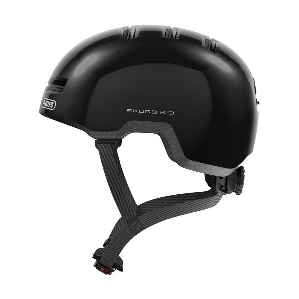Kask rowerowy Abus Skurb Kid, kask dziecięcy i młodzieżowy, S, czerwony błyszczący AS
