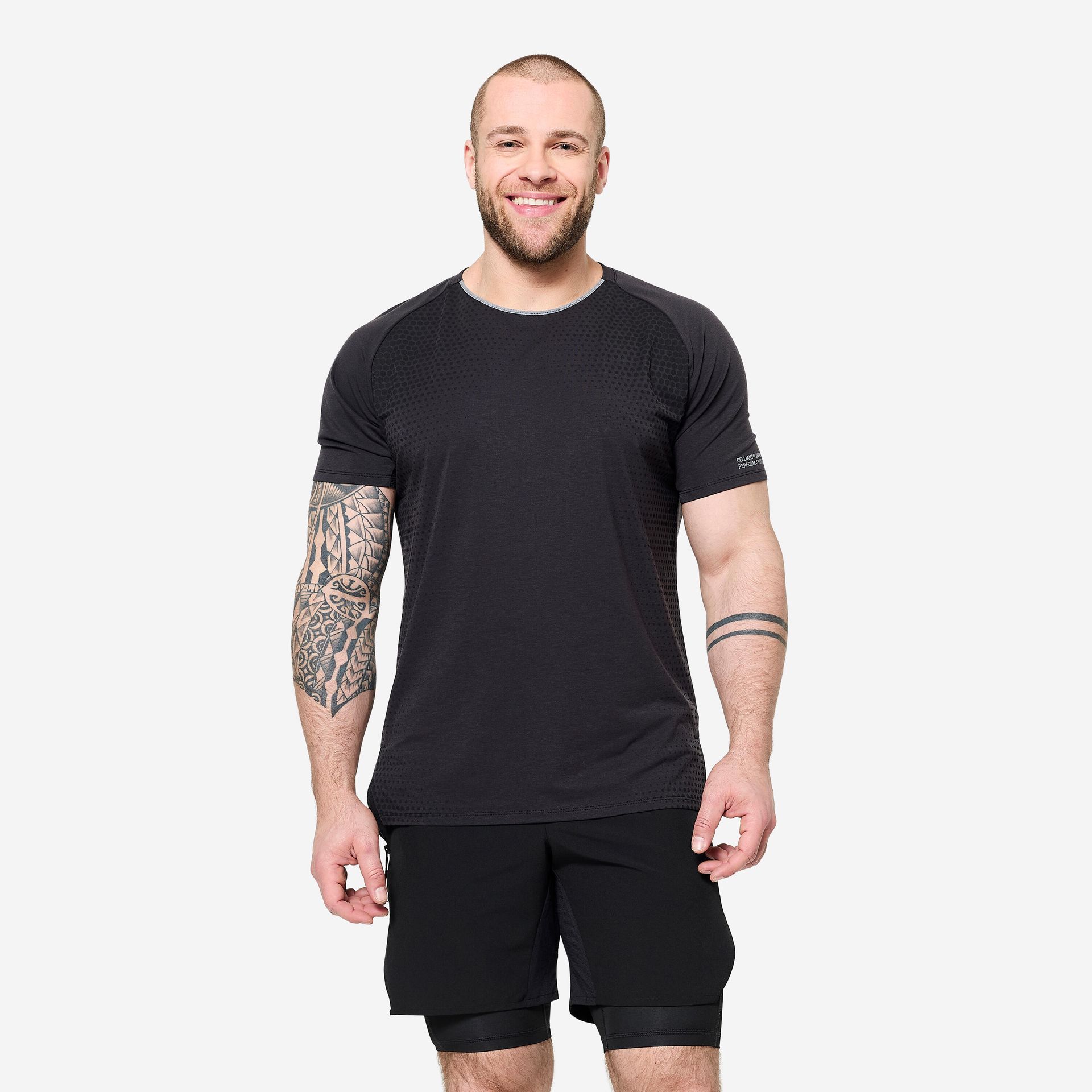 Koszulka fitness męska Domyos krótki rękaw