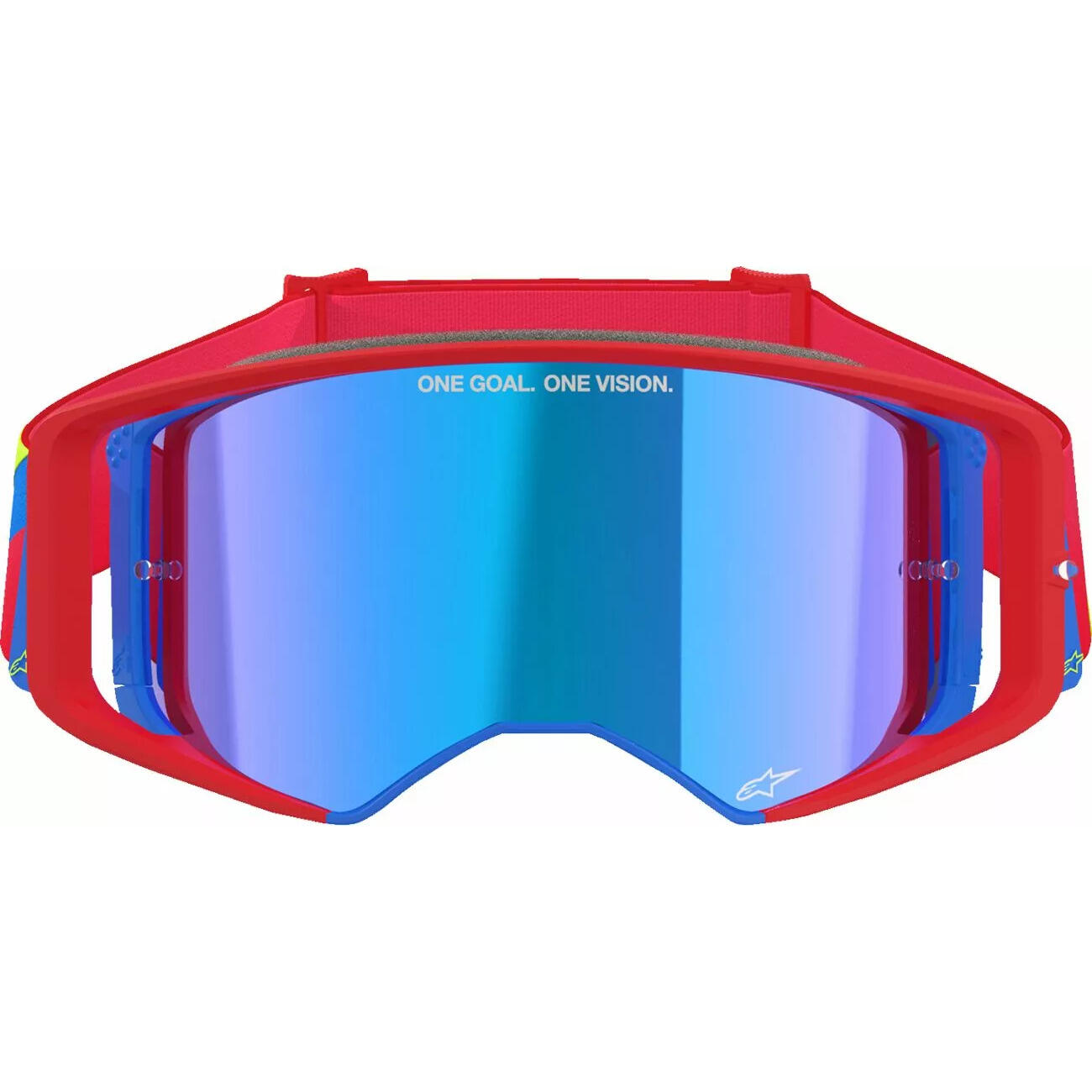 Gogle Cross Alpinestars Supertech Corp Lustrzanka Żółty/Różowy