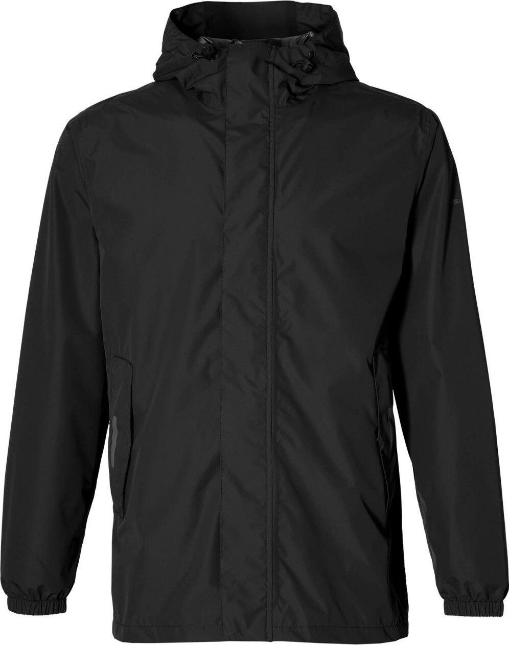 Rowerowa kurtka przeciwdeszczowa Hoga unisex, kruczoczarna