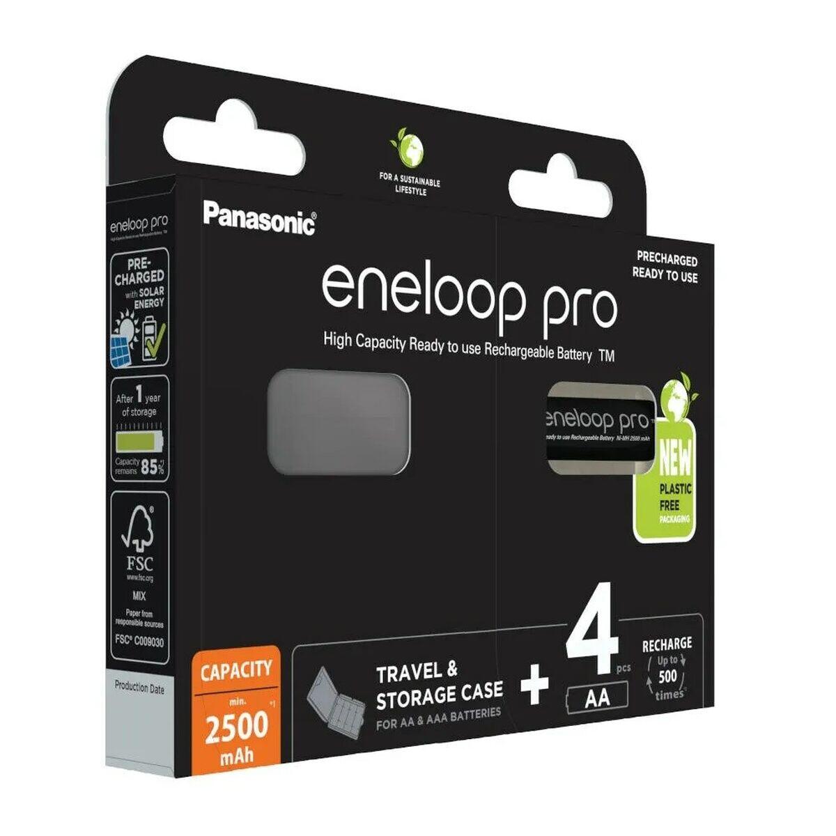 Panasonic 4 x akumulatorki Eneloop PRO NEW R6 AA 2500mAh BK-3HCDEC4BE blister + box BK-3HCDEC4BE