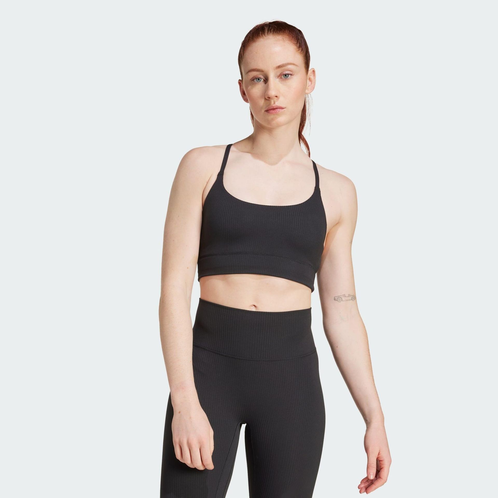 Biustonosz adidas All Me Light Support Rib Bra Long Line