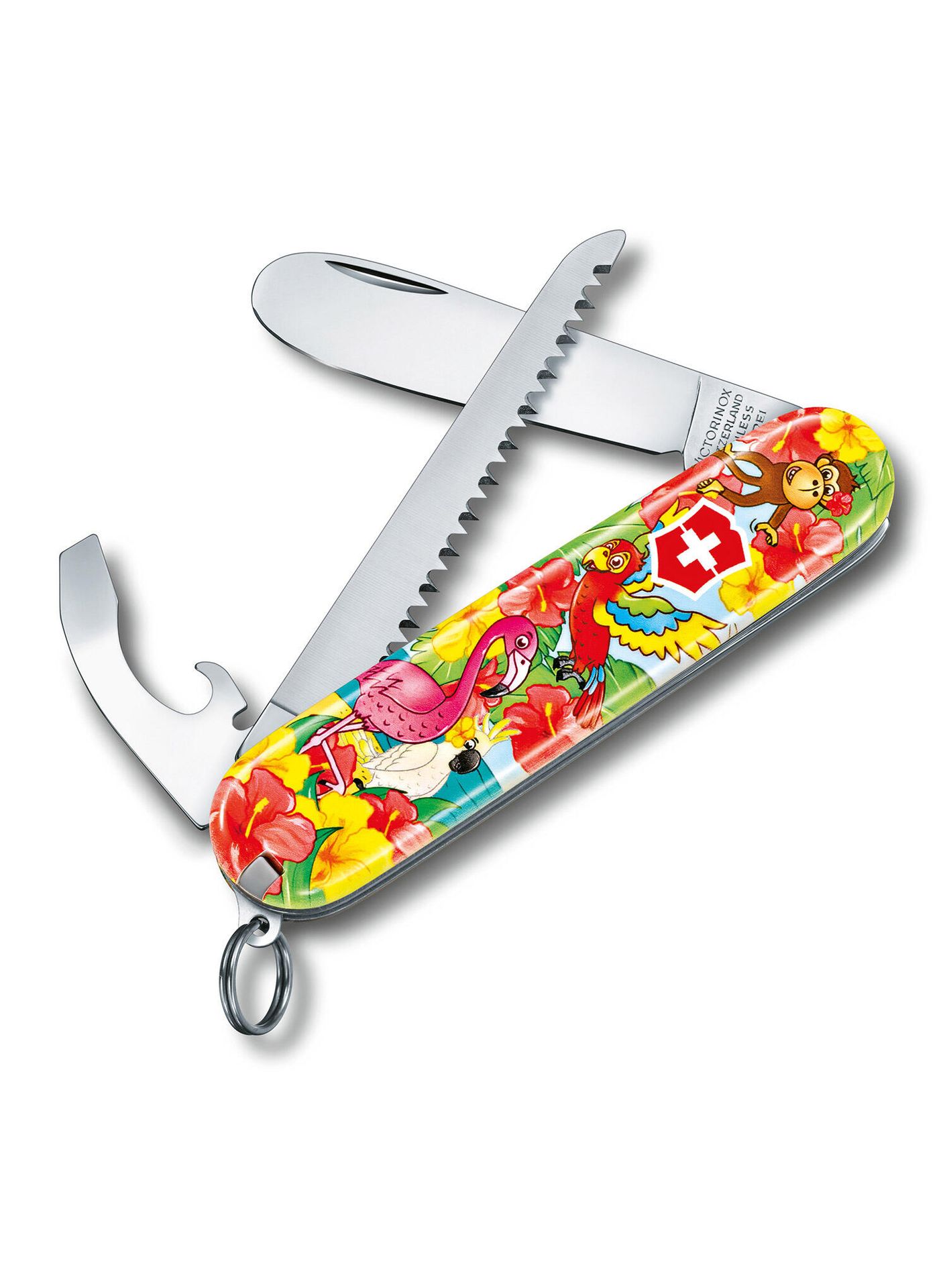 Victorinox Zestaw dla dzieci scyzoryk My First zwierzęca edycja Papuga Ari 0.2373.E3 0.2373.E3
