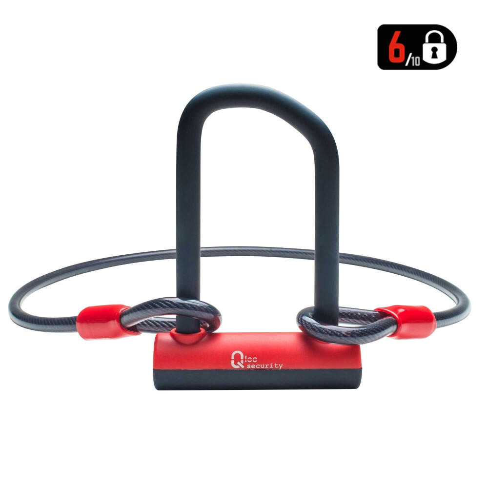 U-lock - Ø14 - 75/150 mm - z linką Ø12 / 1000 mm i uchwytem