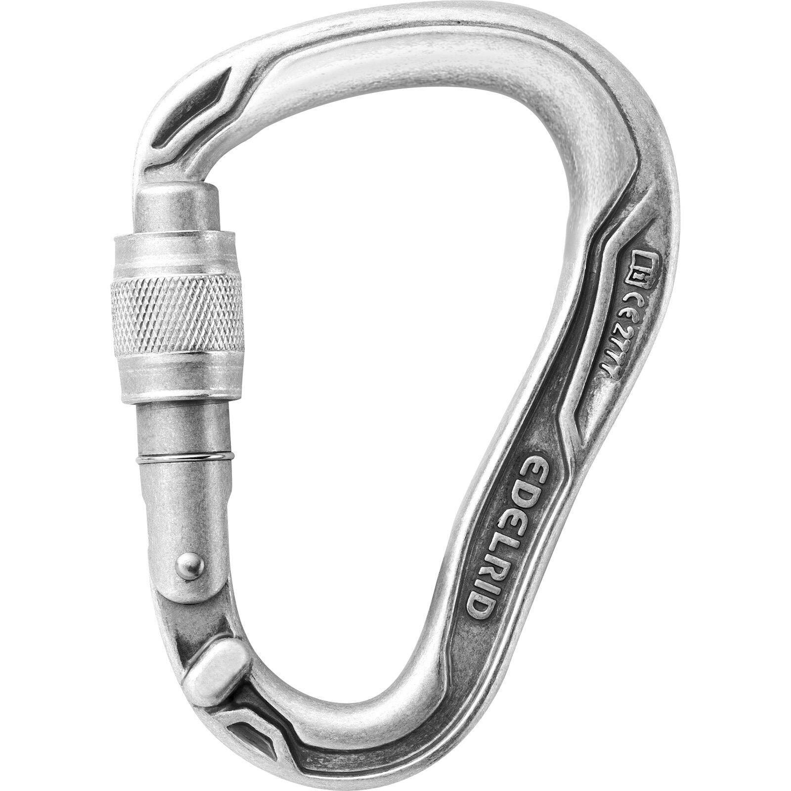 Edelrid HMS Bullet Screw Eco Carabiner, srebrny 2022 Karabinki zakręcane 737880001070
