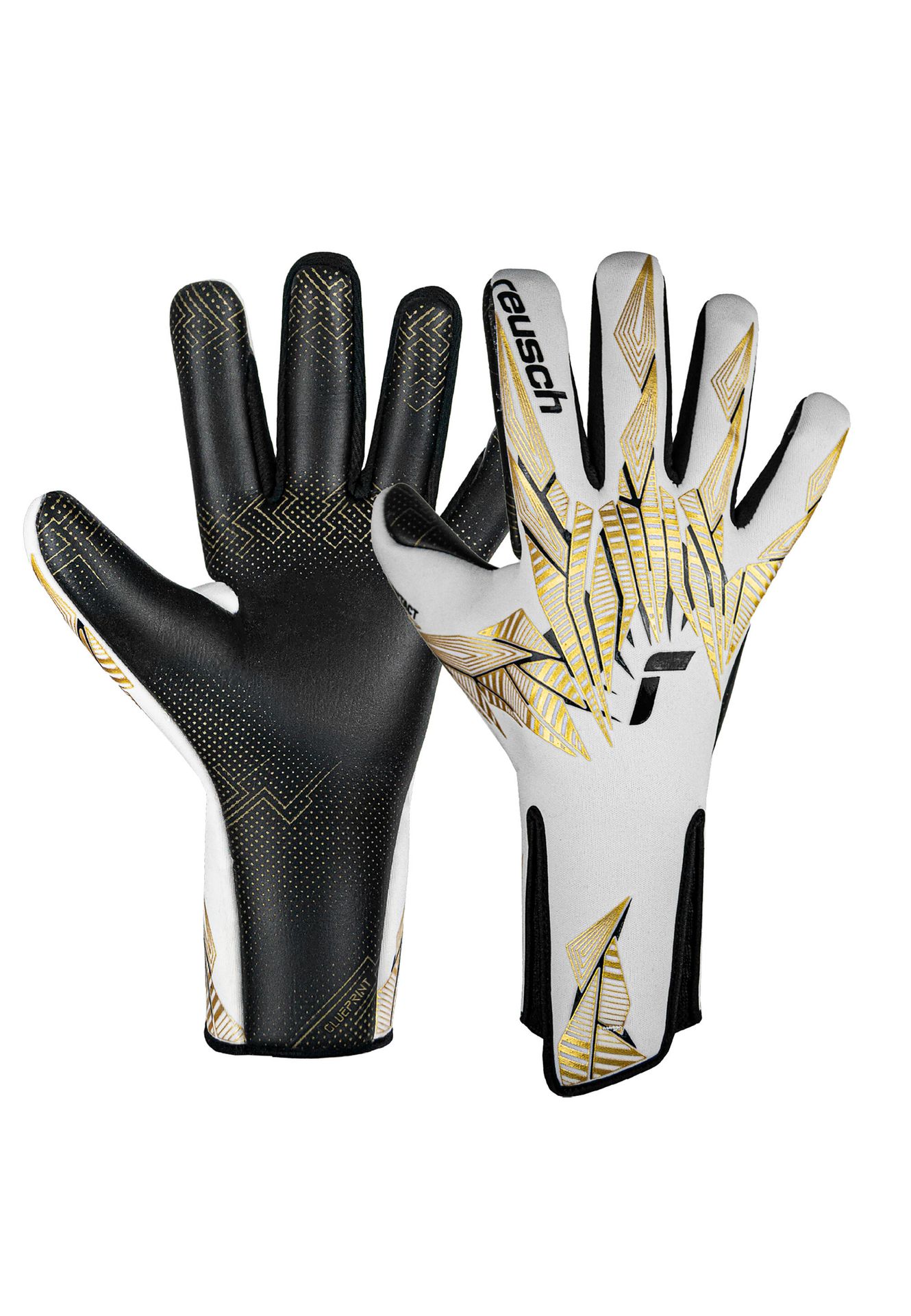 Rękawice bramkarskie Reusch Pure Contact Gold X GluePrint Strapless white/gold/black