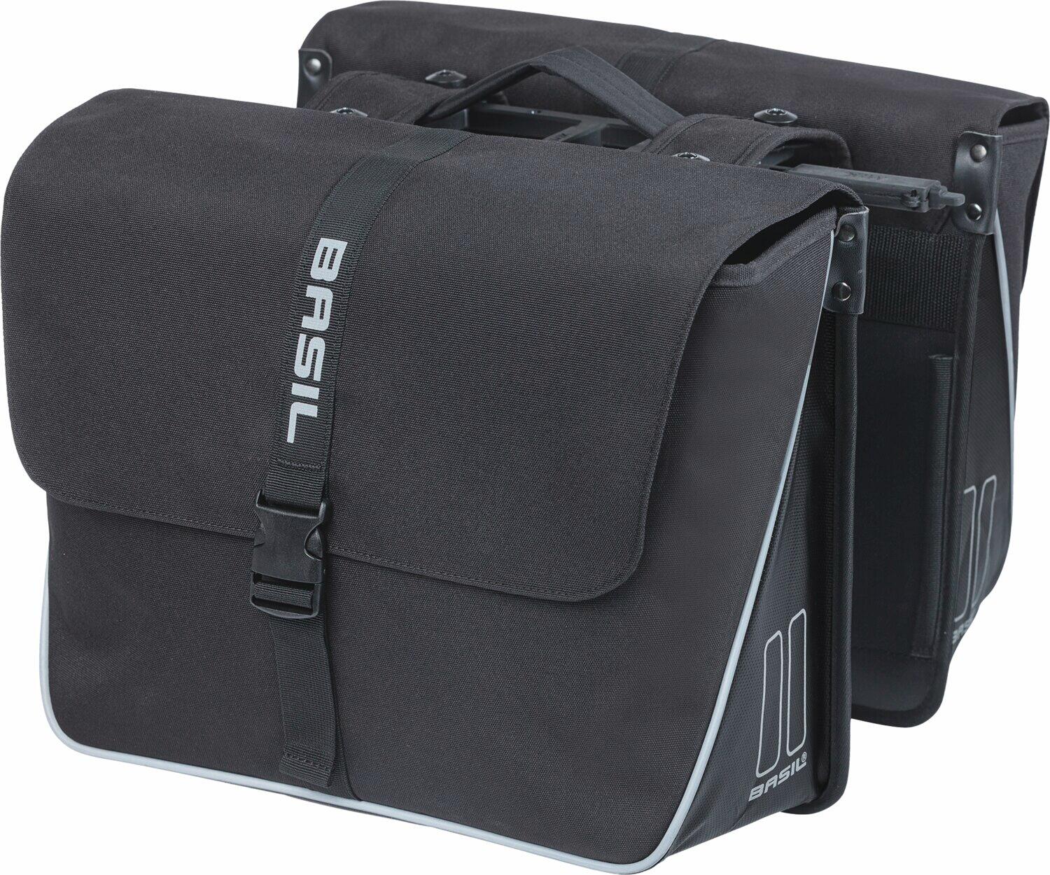 Basil Forte Double Pannier Bag 35l incl. MIK Plate, czarny 2022 Sakwy