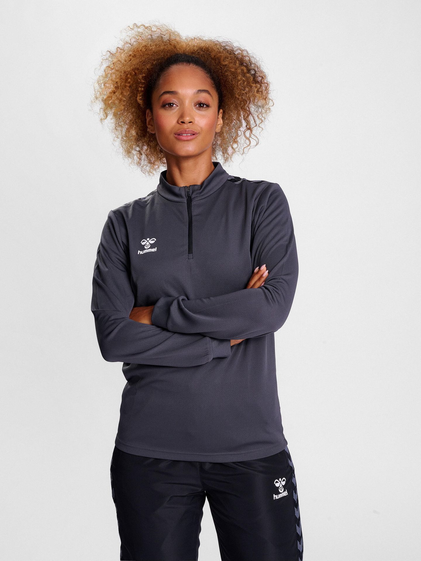 Damska bluza dresowa half zip Hummel Authentic