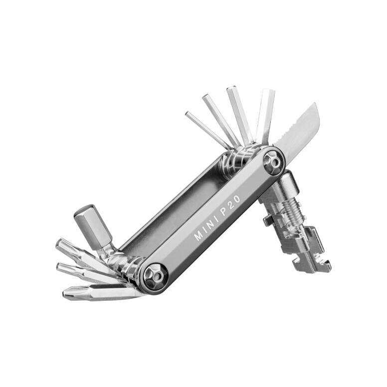 Topeak Mini P20 Narzędzie wielofunkcyjne, srebrny 2022 Narzędzia wielofunkcyjne i mini narzędzia 15400155