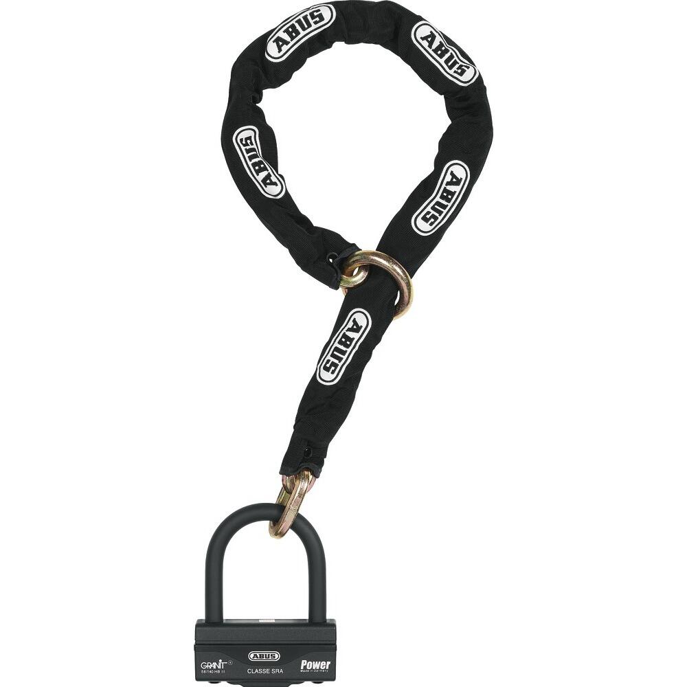 Abus 32869 antivol u 58 HB3 100 avec chaine 12 KS 80 cm Loop homologués SRA Noir 32869