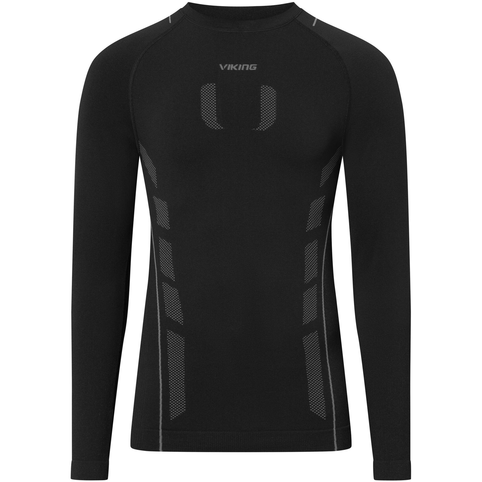 Bluza termoaktywna męska Viking Eiger 2.0 Longsleeve Bamboo 0908 czarno-szary S