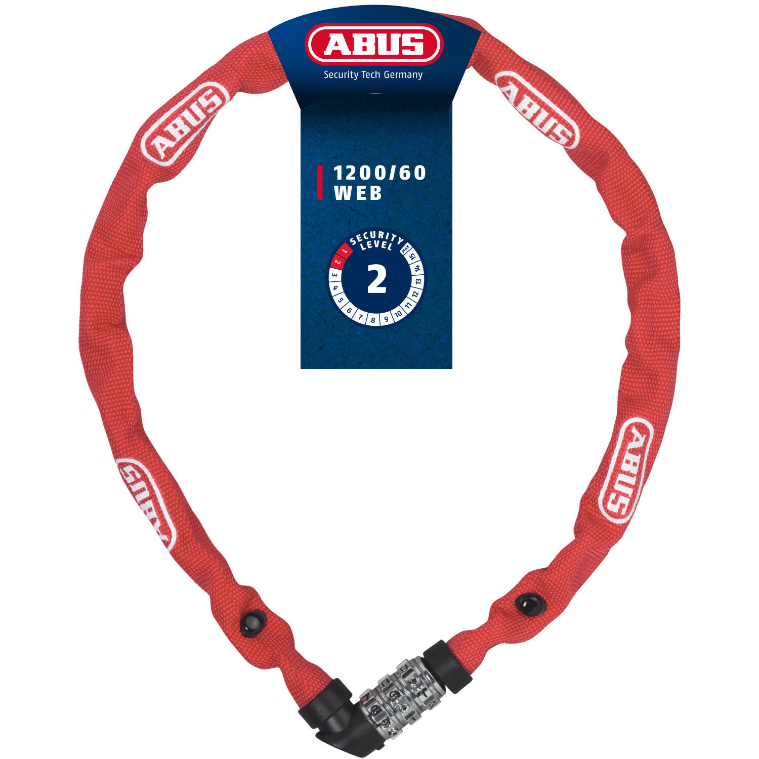Abus łańcuch z zamkiem 1200/60, długość: 60 cm, czarny, 60 cm 1200/60