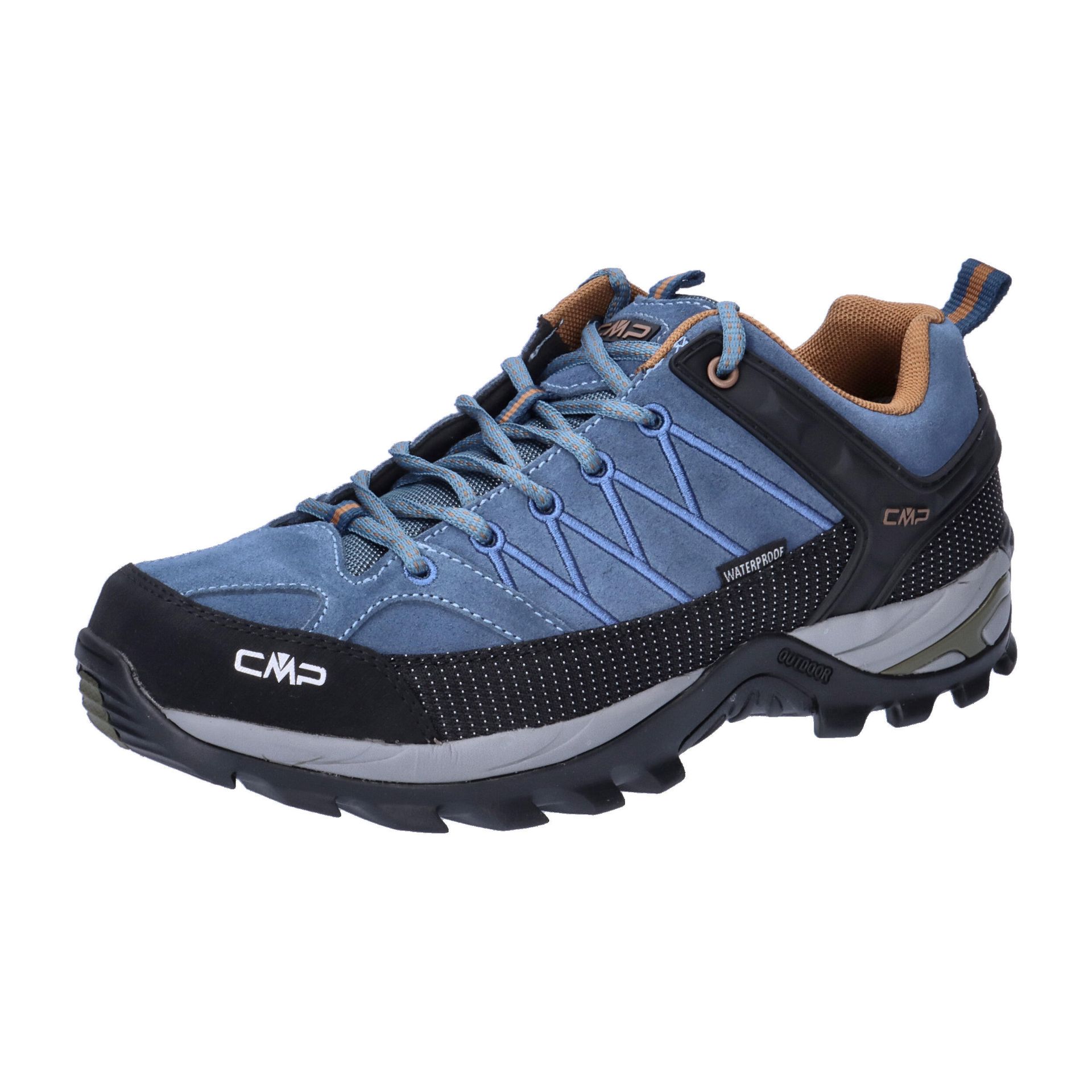 CMP Rigel Mid Shoe Wp męskie buty trekkingowe, Bluestone Rubber, 43 EU