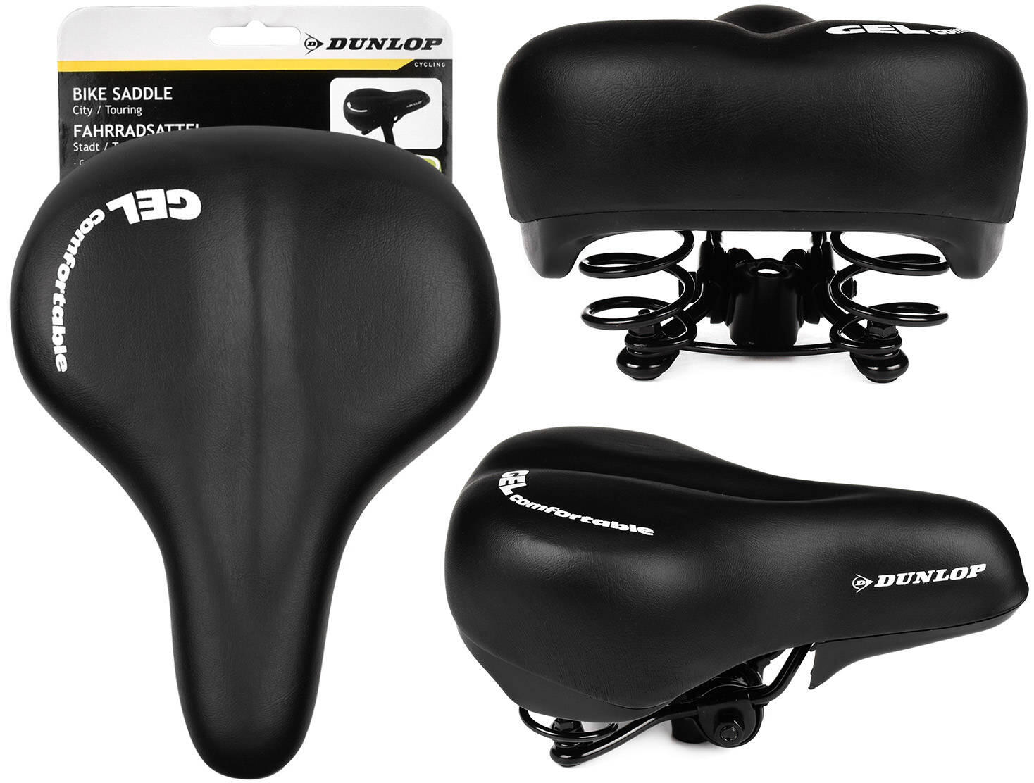 Siodełko rowerowe żelowe na sprężynach DUNLOP