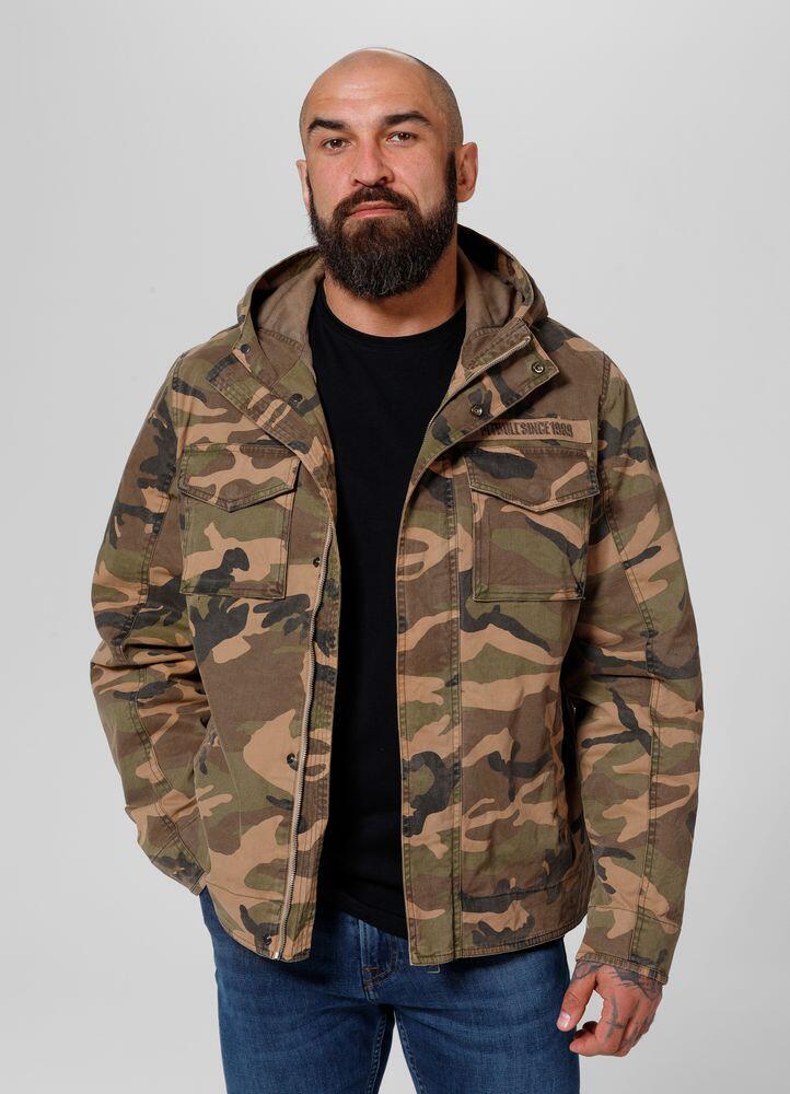 Kurtka z kapturem Pit Bull Fallon Military Jacket '24 - Woodland Camo XXL
