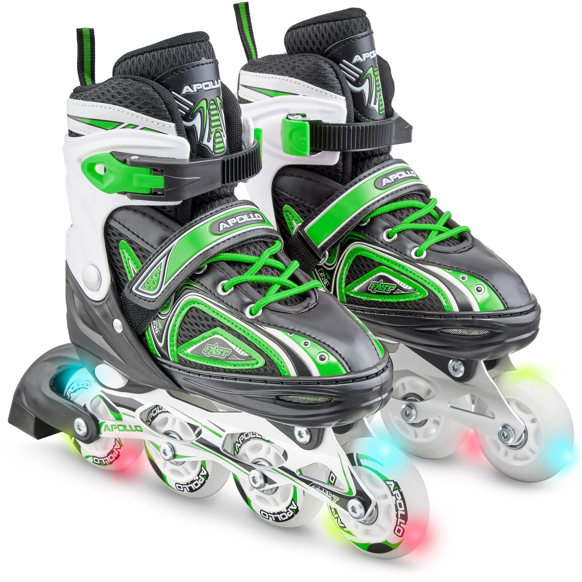 Apollo Łyżworolki Super Blades, regulowany rozmiar (Zielony, L (39-42))