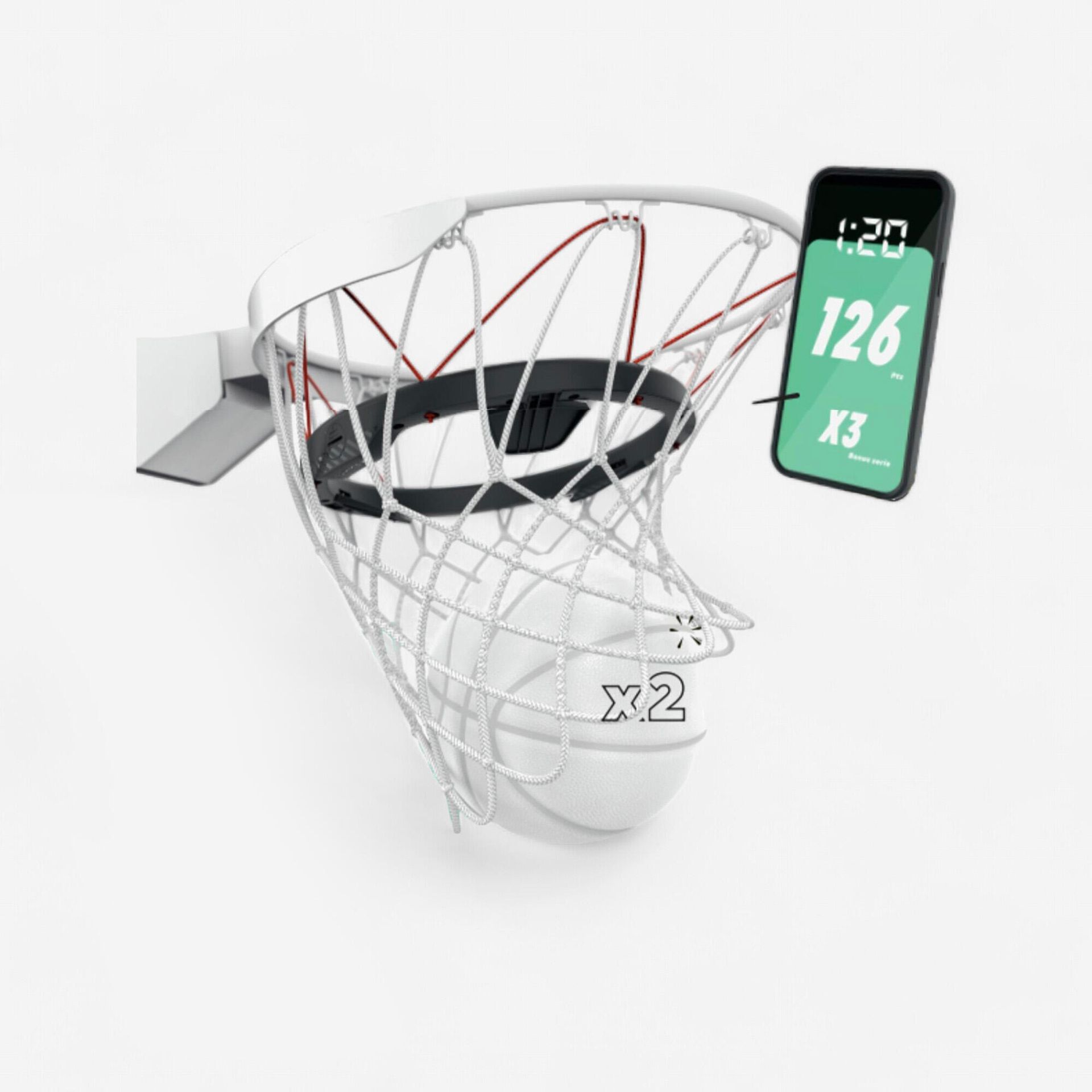 Inteligentna obręcz do koszykówki z grami Tarmak Decathlon Basketball Play